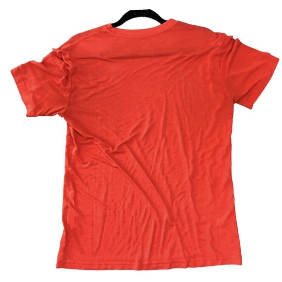 Nike Mens Basic T-Shirt Red Heathered Short Sleeve Small Swoosh Crew Neck M - Picture 3 of 9
